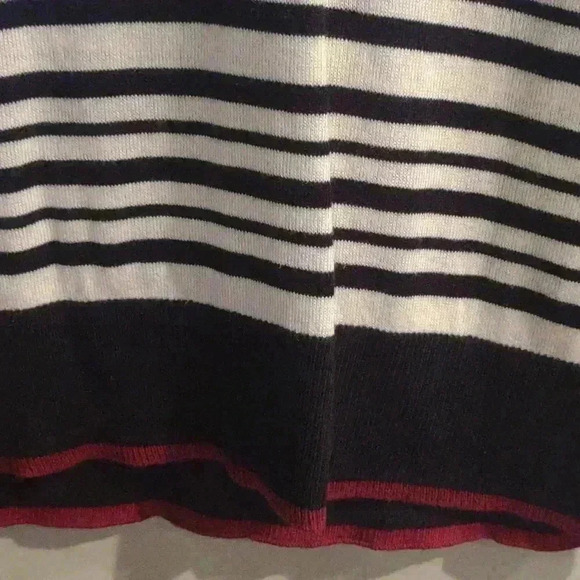 41 Hawthorn long sleeve‎ white black stripe modal/silk sweater women's medium - Picture 3 of 5
